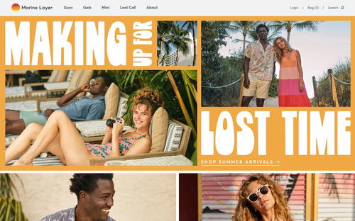 Marine Layer website screenshot