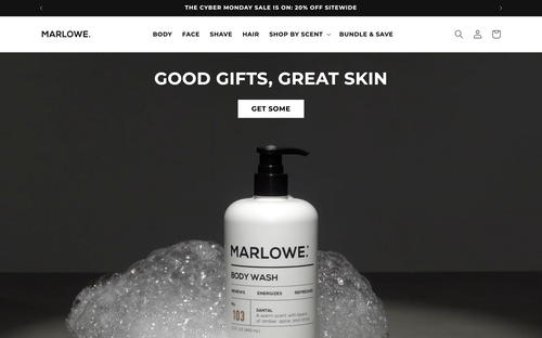 MARLOWE Skin website screenshot