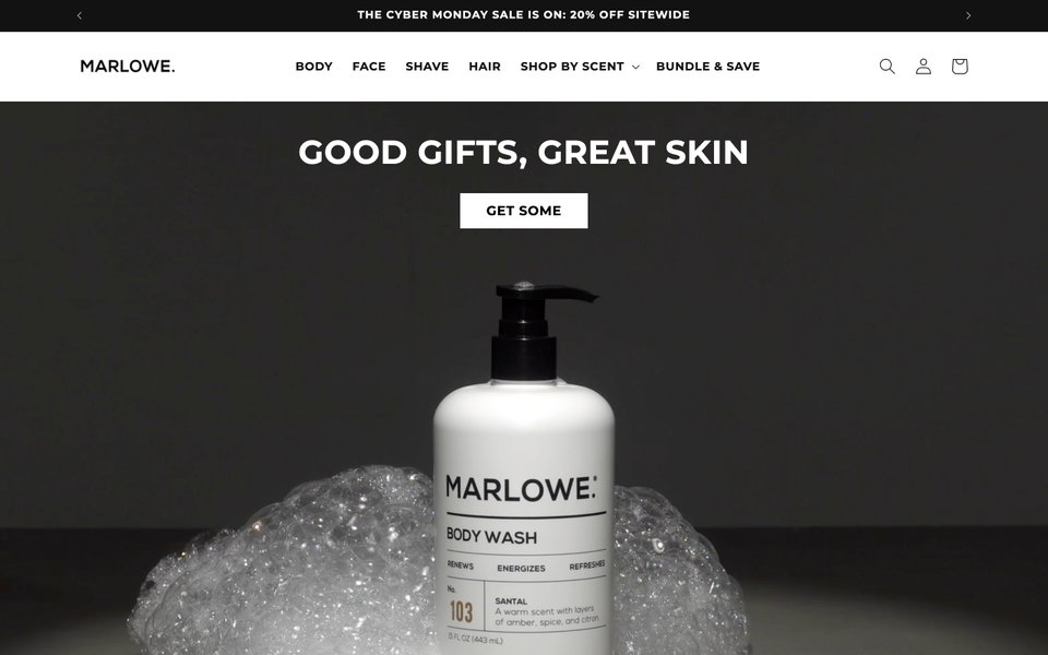 MARLOWE Skin website