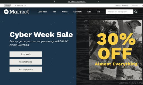 Marmot website screenshot