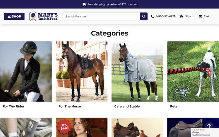 Mary's Tack & Feed screenshot