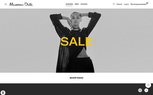 Massimo Dutti website screenshot