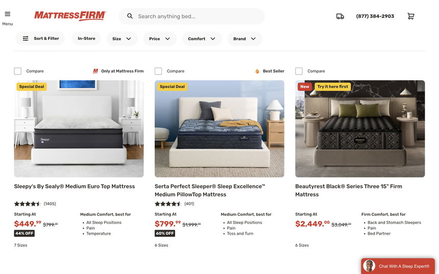 Mattress Firm on Shomp