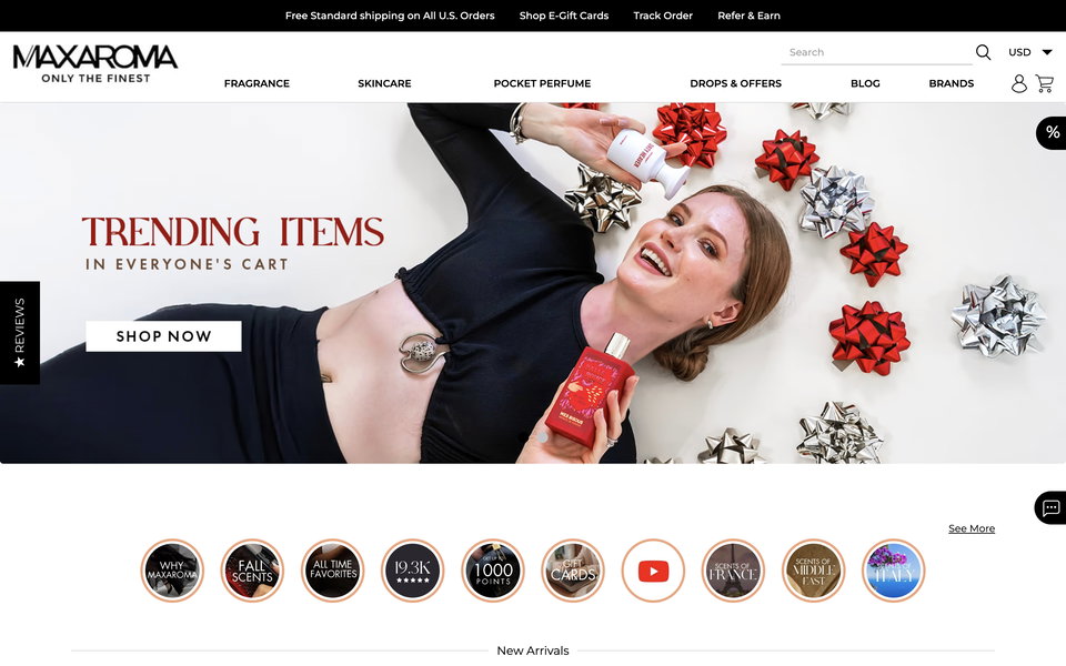 MAXAROMA website