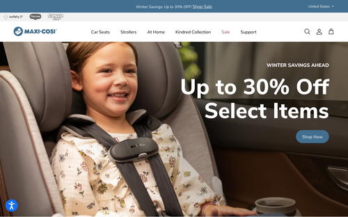 Maxi-Cosi website screenshot