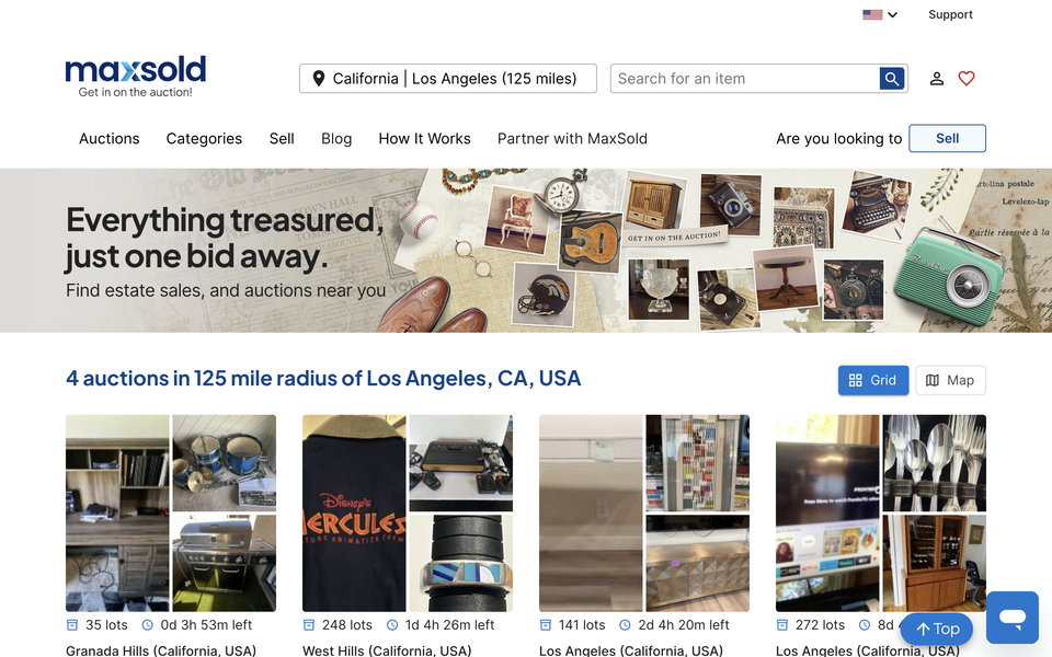 MaxSold website
