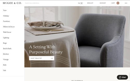 McGee & Co. website screenshot