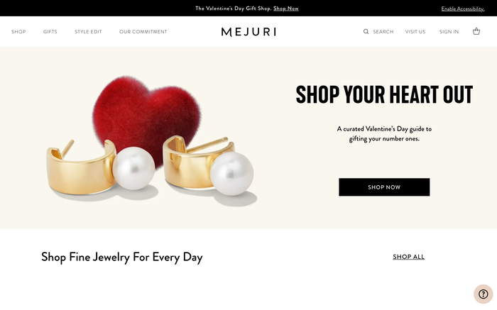 Mejuri screenshot