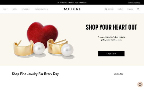 Mejuri website screenshot