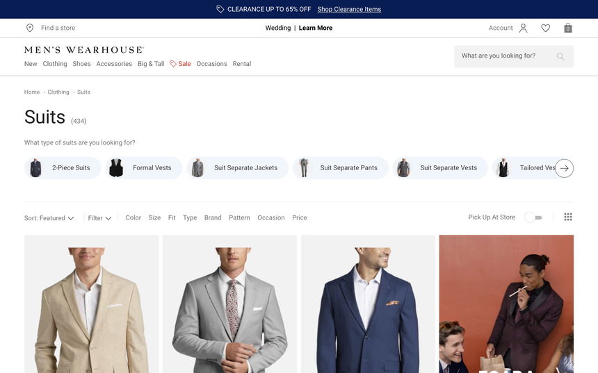 Men's Wearhouse on Shomp