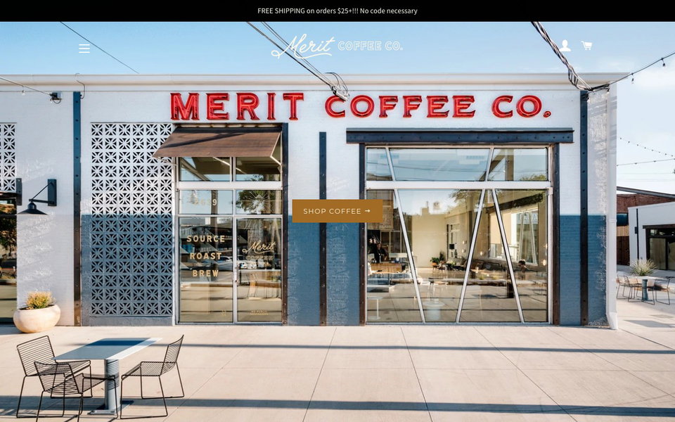 Merit Coffee website