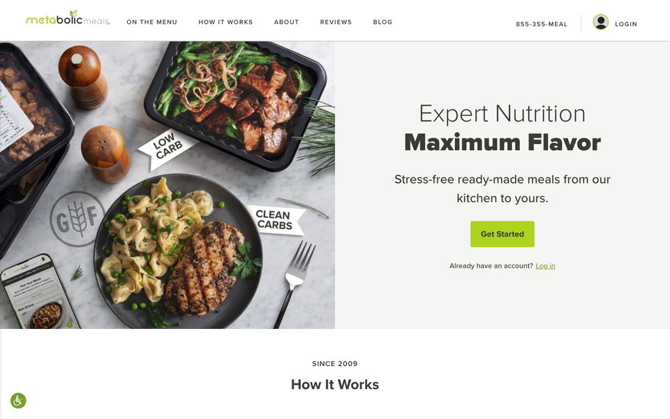 Metabolic Meals website