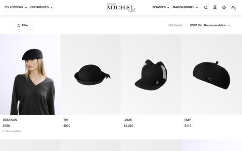 Michel Paris website screenshot