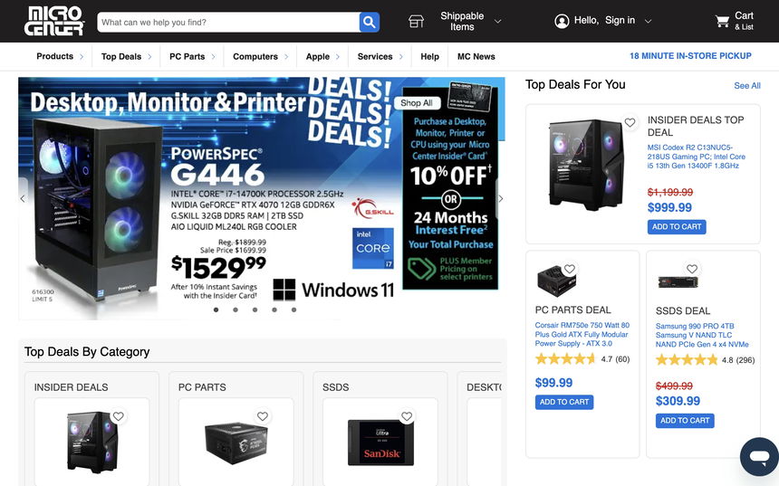 Micro Center on Shomp