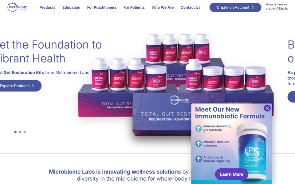 Microbiome Labs website