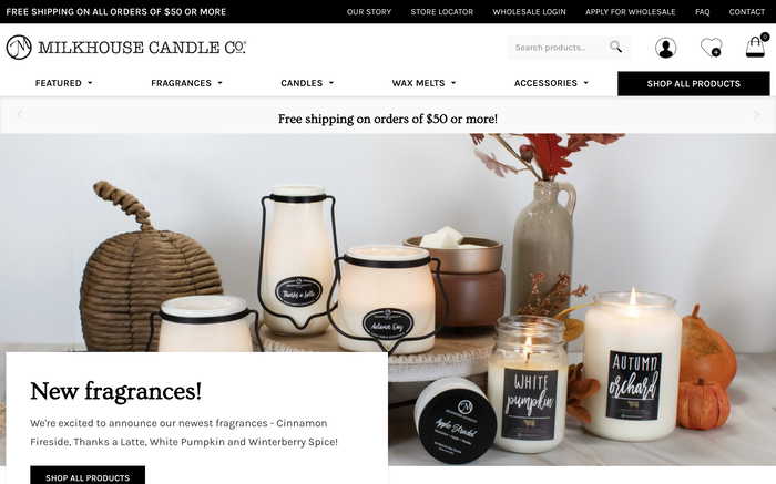 Milkhouse Candle Co. screenshot