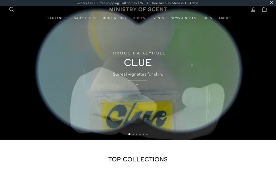 Ministry of Scent website