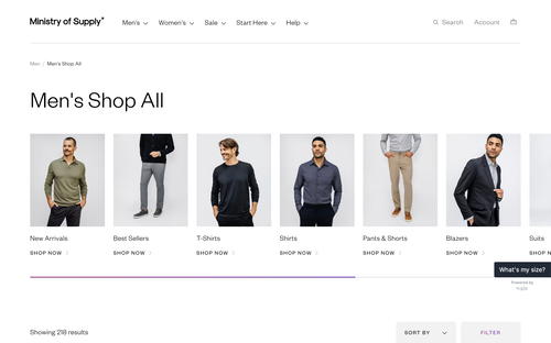 Ministry of Supply website screenshot