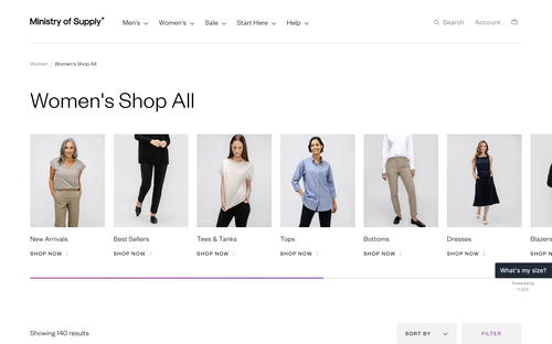 Ministry of Supply website screenshot
