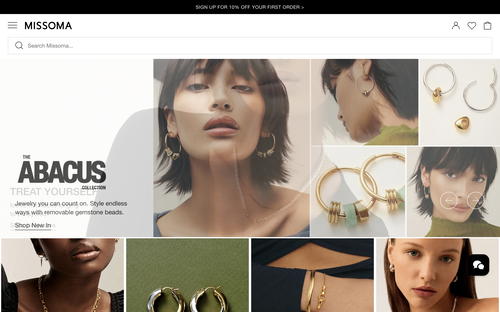Missoma Limited website screenshot