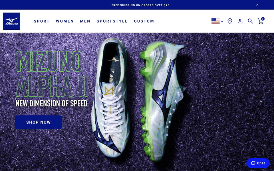 Mizuno website