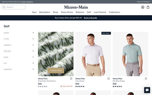 Mizzen+Main website screenshot