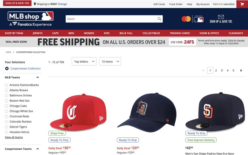 MLB Shop Official Online Store on Shomp