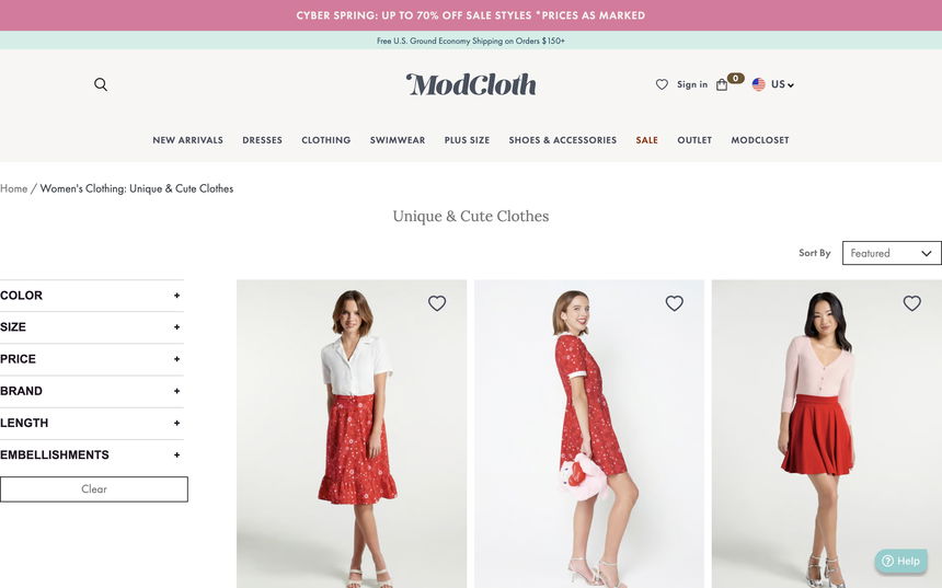 ModCloth on Shomp