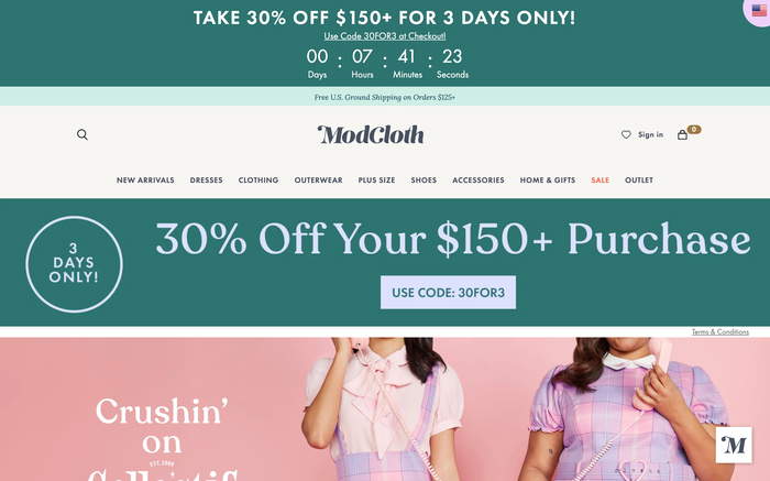 ModCloth screenshot