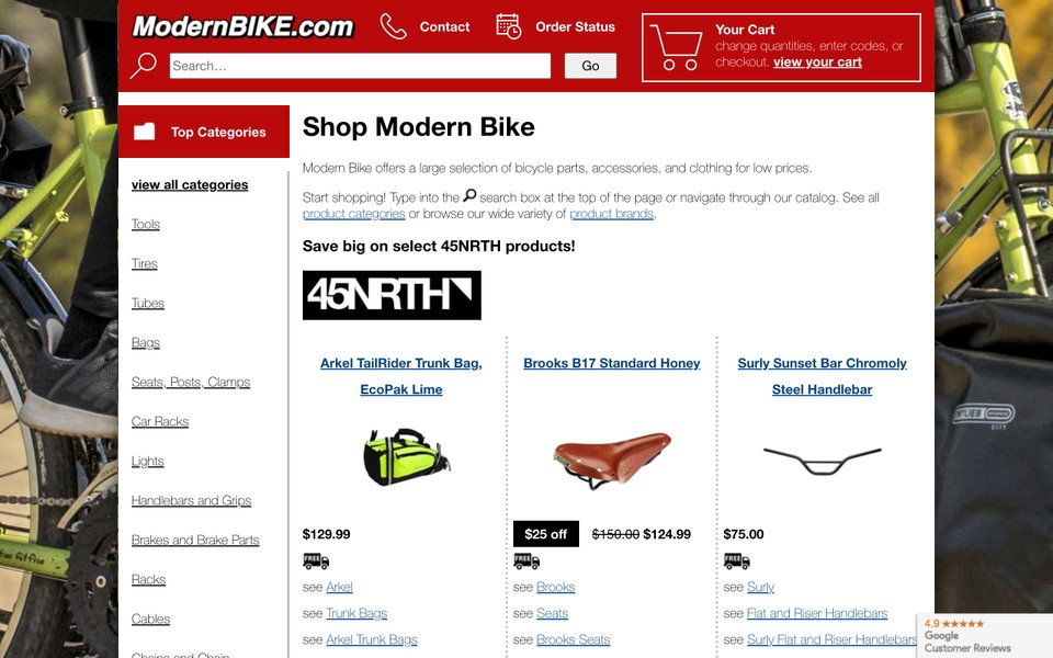Modern Bike website