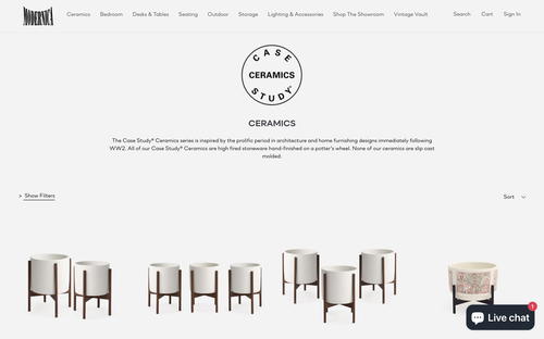 Modernica website screenshot