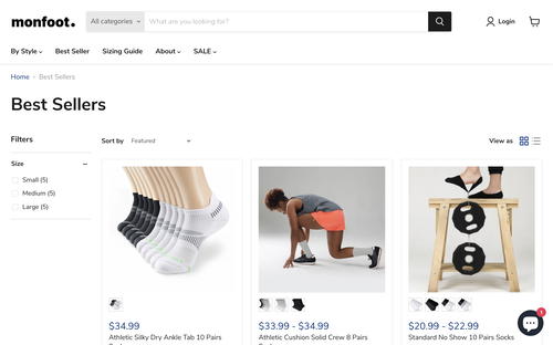 Monfoot website screenshot