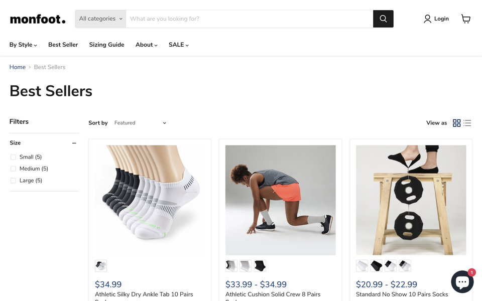 Monfoot website