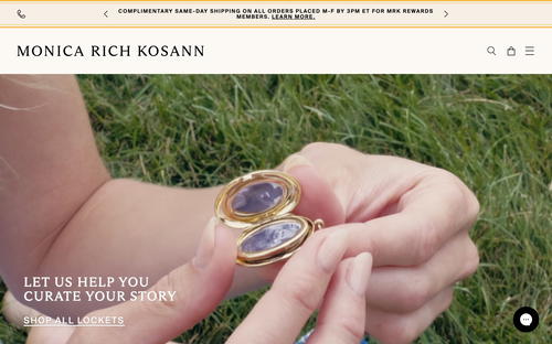 Monica Rich Kosann website screenshot