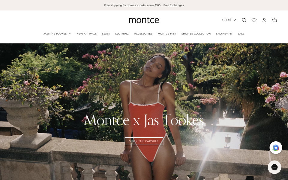 Montce Swim website
