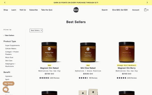 Moon Juice website screenshot