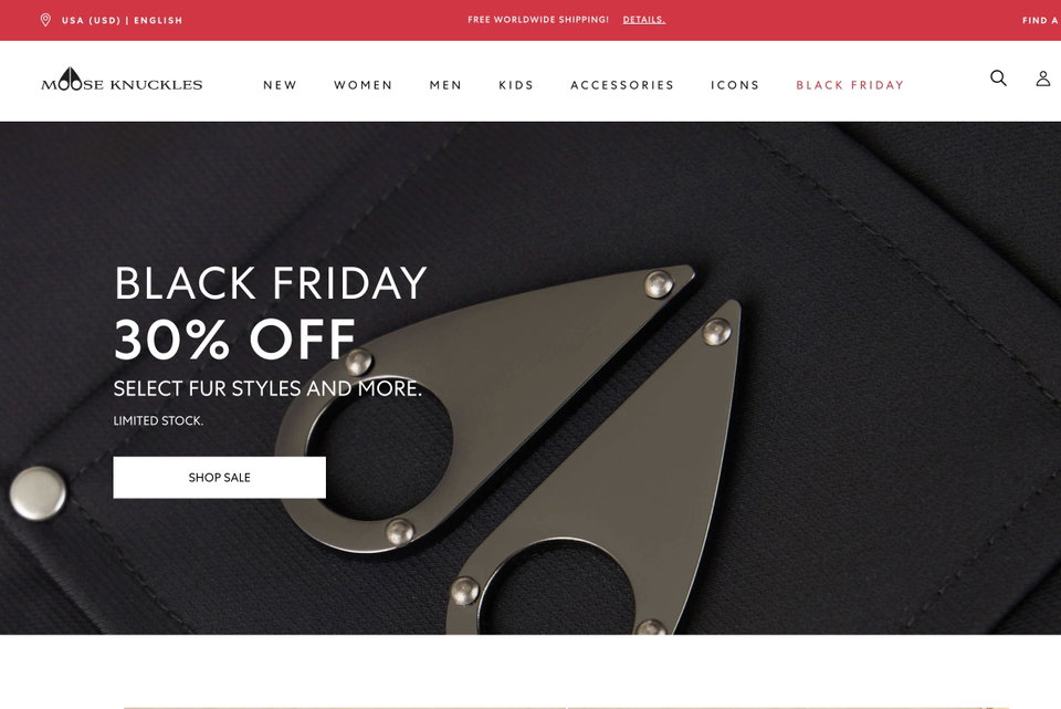 Moose Knuckles website