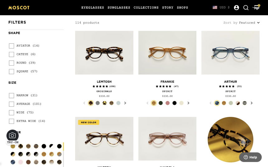 MOSCOT on Shomp