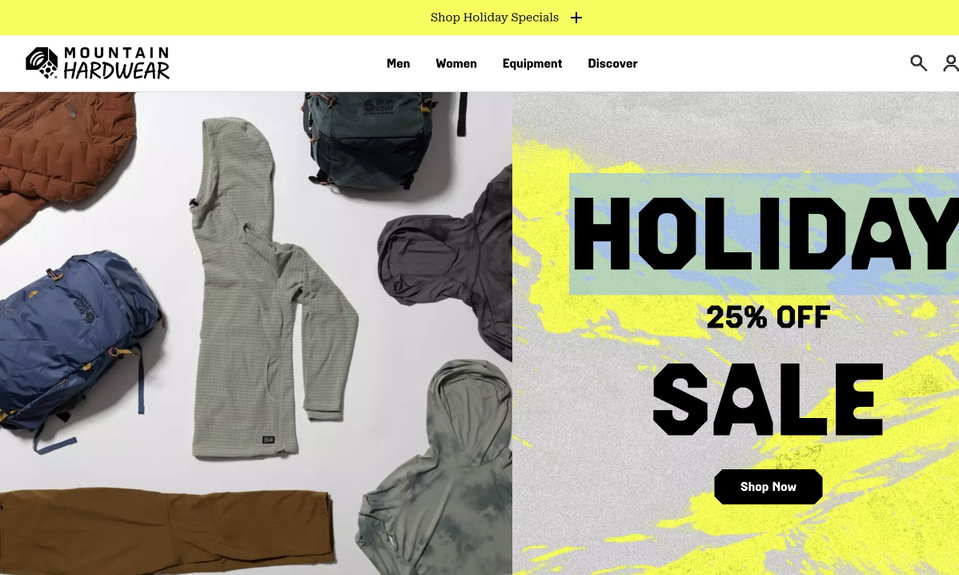Mountain Hardwear website