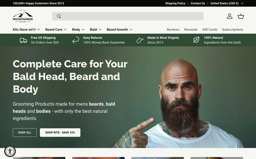 Mountaineer Brand website screenshot