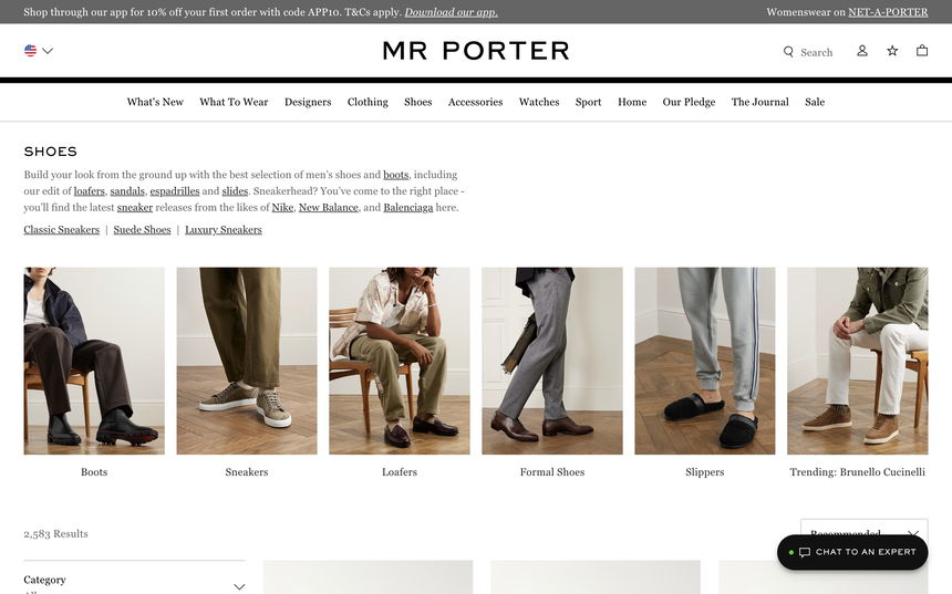 MR PORTER on Shomp