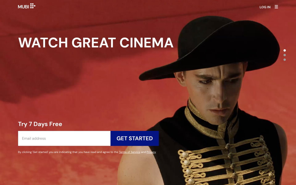MUBI website