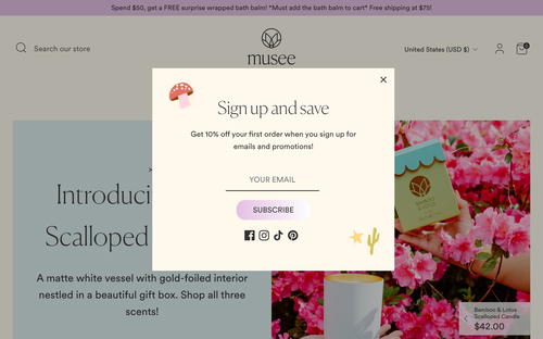 Musee Bath website screenshot