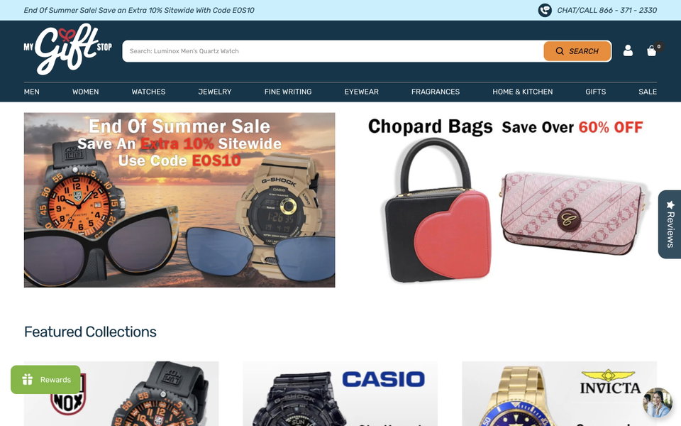 My Gift Stop website