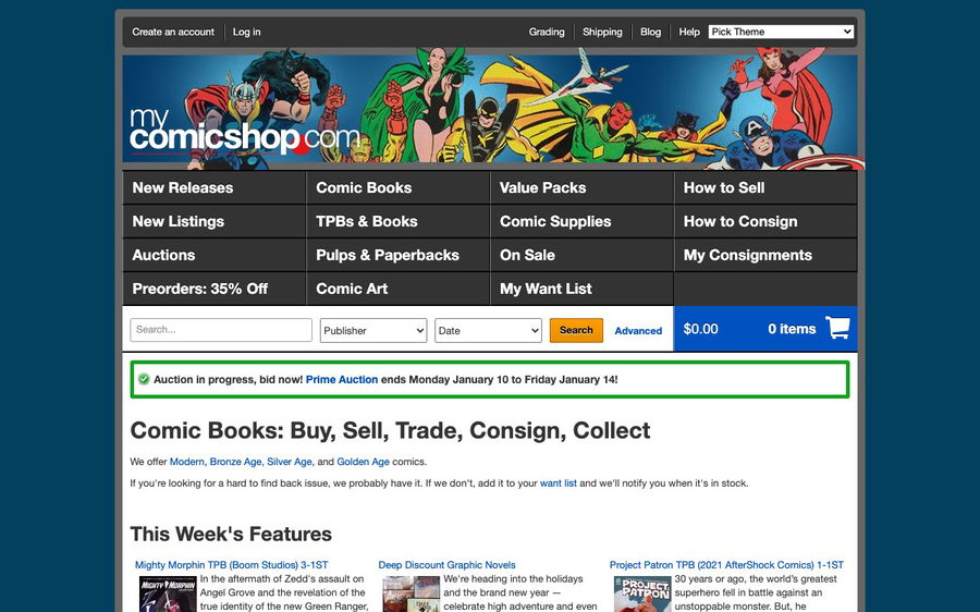 MyComicShop on Shomp