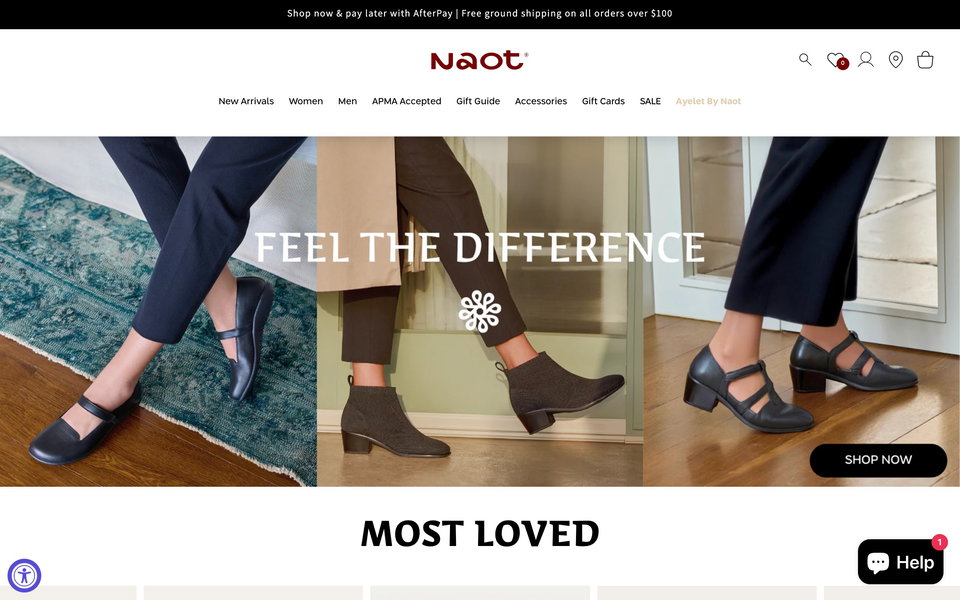 Naot website