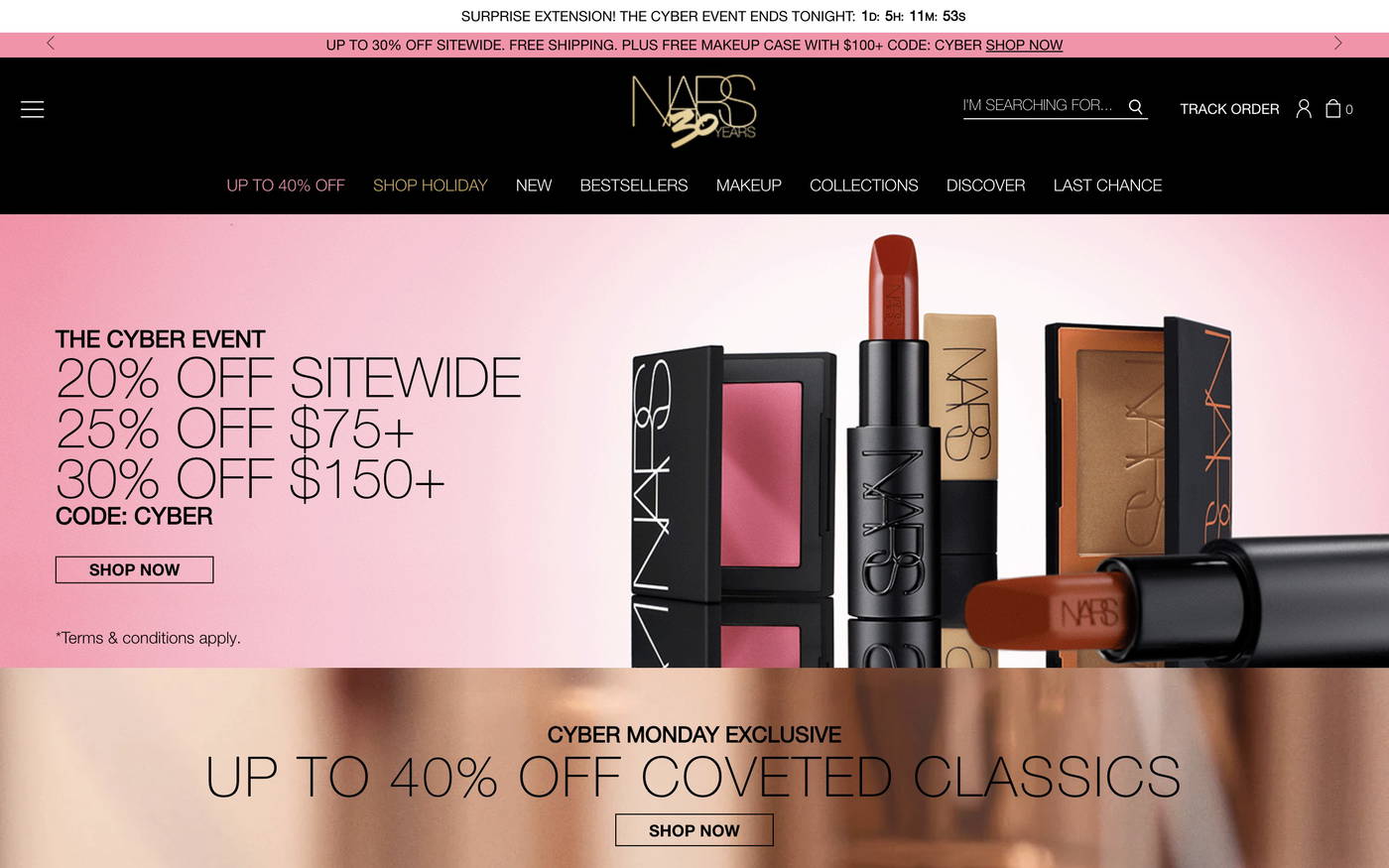 NARS Cosmetics screenshot