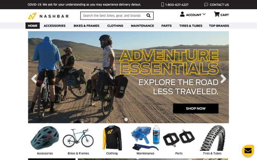 Nashbar website screenshot