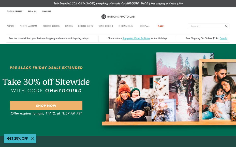 Nations Photo Lab website