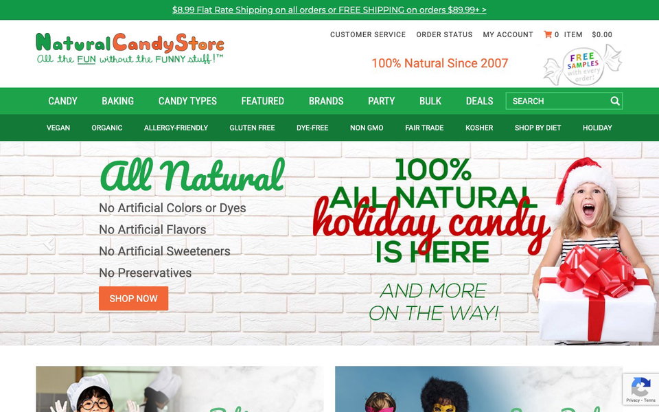 Natural Candy Store website